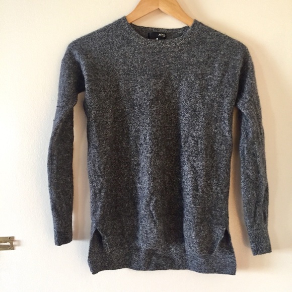 “Aqua” Dark Gray Cashmere Sweater - Picture 4 of 8